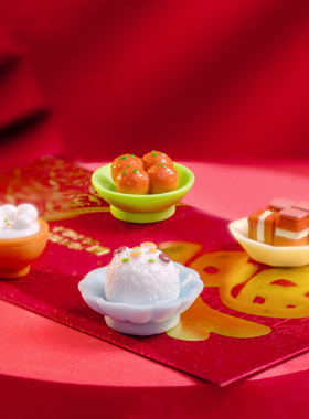 微景观创意仿真写实美味年夜饭食物 娃屋DIY装饰品树脂迷你小摆件