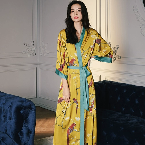 Летняя пижама, тонкая юбка, сексуальный шелковый банный халат, свободный крой