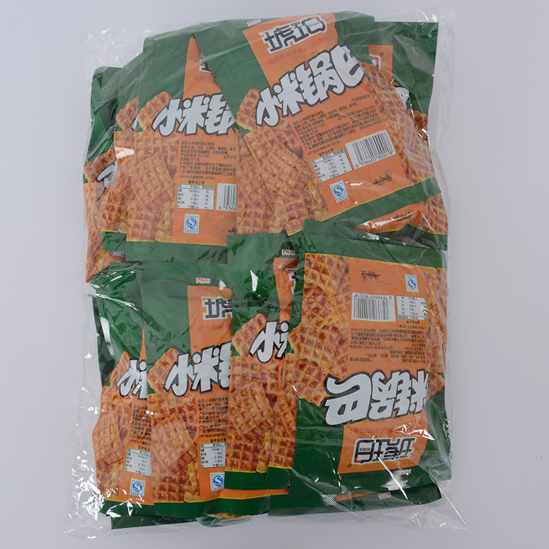 琥珀小米整箱小孩喜欢吃的小包锅巴 香炜灵食品膨化食品