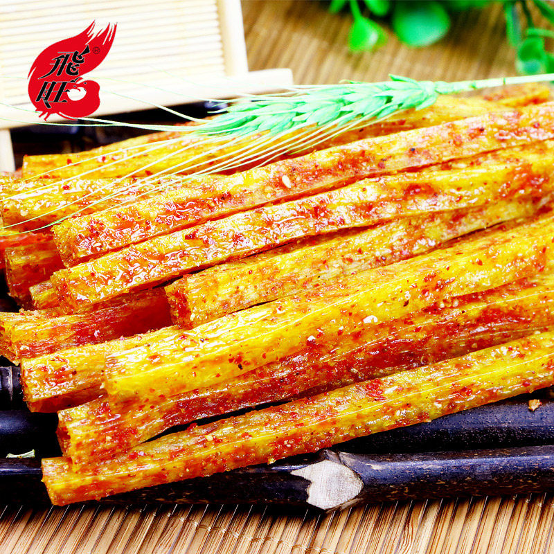 飞旺200g*5素麦牛尾巴辣条 香炜灵食品豆腐干