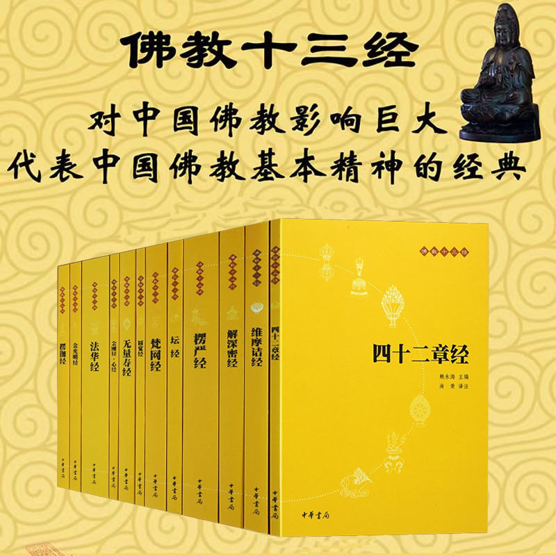 佛教十三经原文注释译文文白对照全12册 无量寿经金刚经心经坛经楞伽经佛法佛学经书佛教入门法华经禅修佛经抄经本书籍中华书局 - 图0