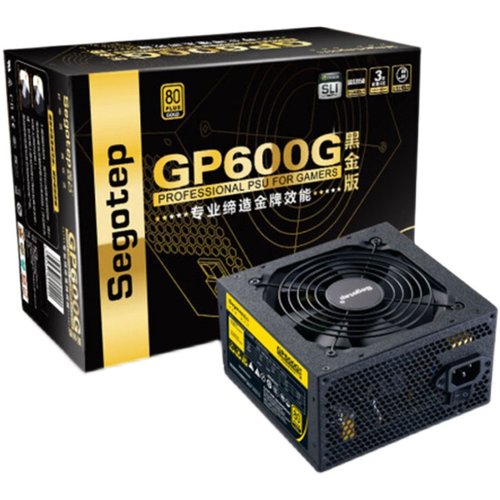 鑫谷Segotep额定500W GP600G黑金版电源金牌认证宽幅智能温控风扇-图3