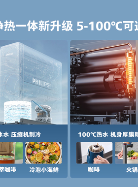 飞利浦冰境U30净饮水机家用净水机制冷冰水直饮加热净水器