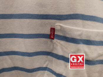 GX ຜະລິດ Levi's Levi's 29813-0041 ຜູ້ຊາຍຄົນອັບເດດ: ສີຟ້າ striped ເສື້ອຍືດແຂນສັ້ນສົດຊື່ນ