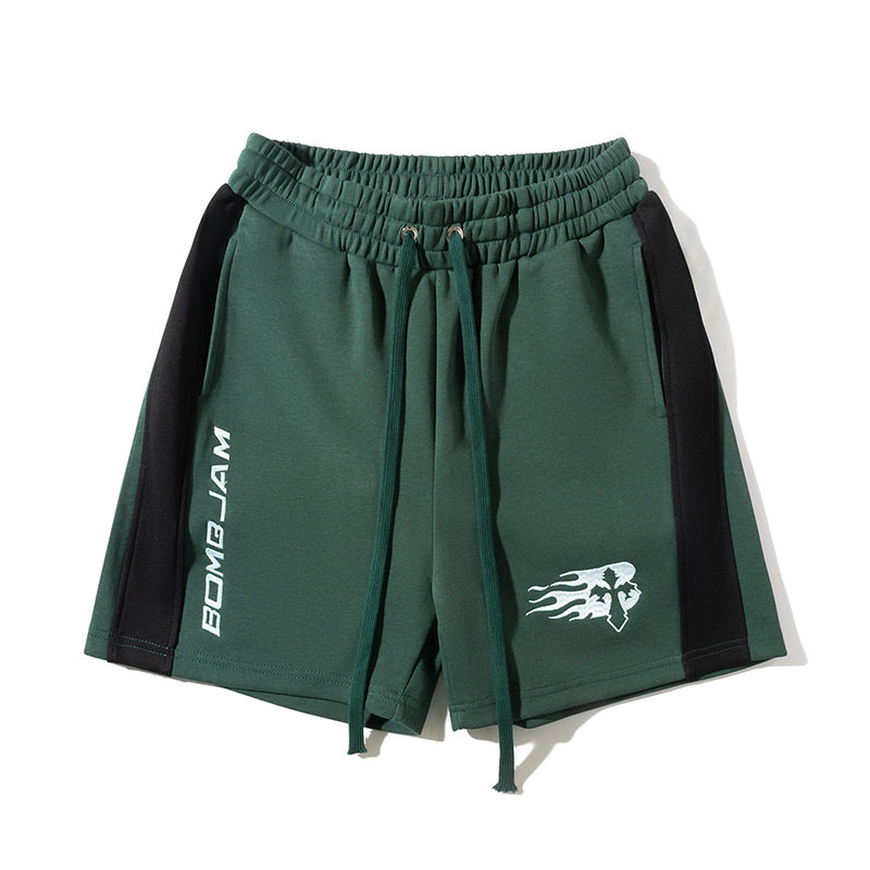 美式高街撞色运动短裤男夏季潮牌嘻哈宽松休闲篮球四分裤情侣款裤,淘宝优惠券,粉丝福利购,淘宝优惠卷