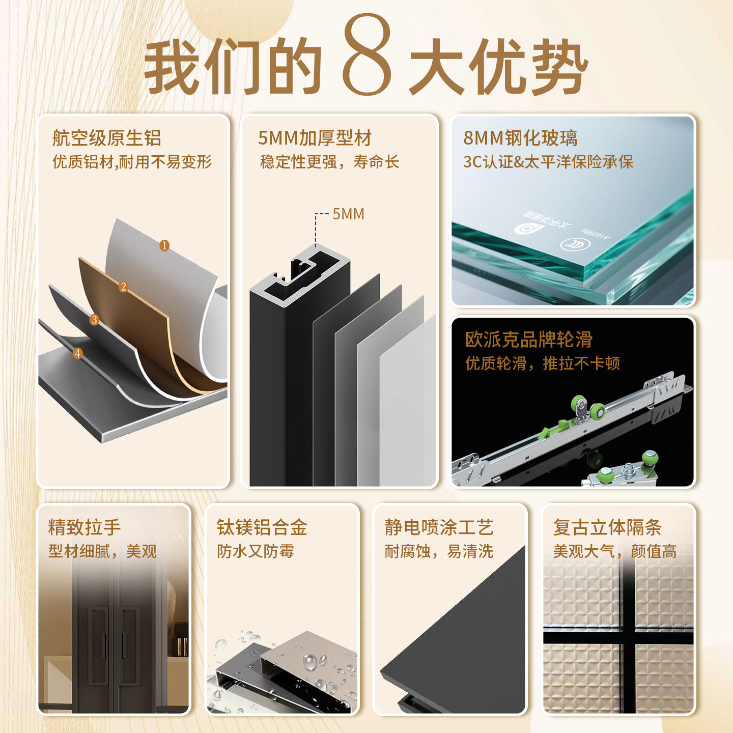 定制法式复古厨房门推拉门三联动卧室吊轨简易阳台平移隔断玻璃门,淘宝优惠券,粉丝福利购,淘宝优惠卷