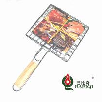 Manufacturer straight for upscale Barbecue Supplies Four Burgers Grilled Meat Clips Grilled Fish Pinch Baking Net Clip Grill