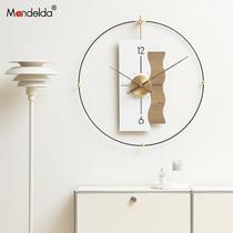 Punch-free Nordic light extravagant hanging clock modern living room minimalist art restaurant Decorative Clock Table Hanging Wall