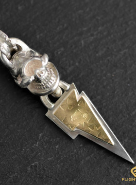 高山隆骷髅头手工银饰吊坠