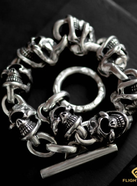 日本高山隆手链复古银饰