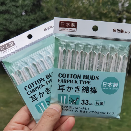 Импортные ушные ватные палочки для удобства упакованы в индивидуальную упаковку.