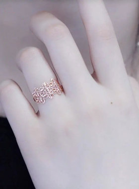 俄罗斯时尚宽版戒指镀玫瑰金气质个性时尚简约小众送礼