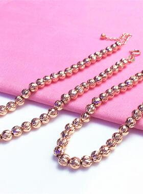 俄罗斯镭射珠手链时尚潮流镀玫瑰金轻奢精致礼物气质女士饰品简约