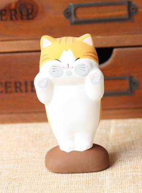 日本京都龙虎作兔趴趴桌面小摆件