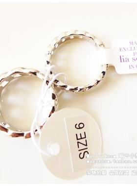 银色百搭宽窄锁链饰品戒指环