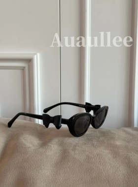 敲美腻！Jennie同款26B蝴蝶结墨镜可拆卸甜酷猫眼墨镜女