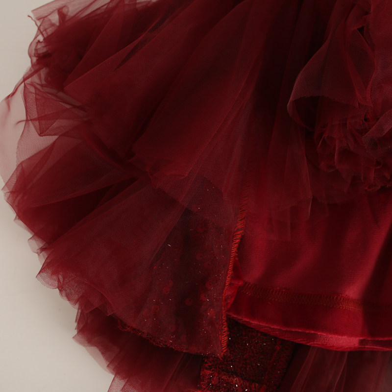 果拉拉千金风女童连衣裙生日过年衣服红色儿童亮片公主背心裙加绒,淘宝优惠券,粉丝福利购,淘宝优惠卷