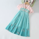 Летнее ханьфу, платье для принцессы, детская шифоновая юбка, коллекция 2021, в западном стиле, китайский стиль