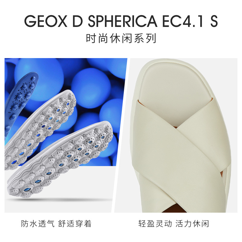 GEOX杰欧适女鞋2024春夏新款时尚厚底凉鞋SPHERICA EC4.1 D45D4A - 图3