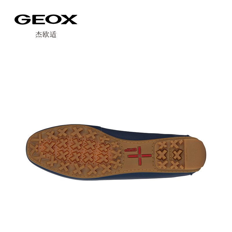 GEOX杰欧适女鞋2024春季新款一脚蹬舒适乐福鞋(豆豆鞋)D45RCA