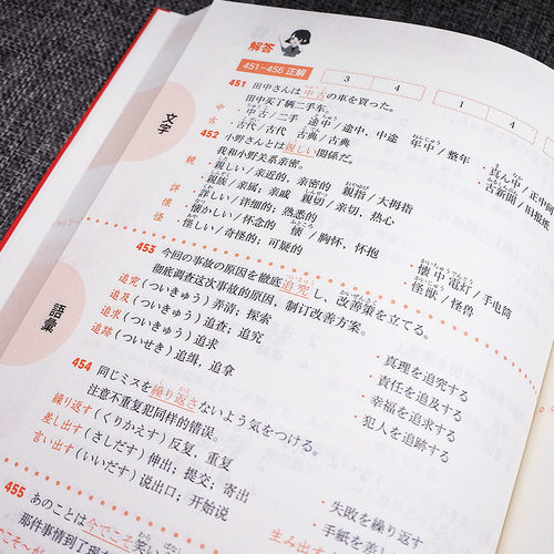 【日语N2】日语红蓝宝书1000题n2 日语练习题新日本语能力考试N2文字词汇文法 练习+详解 新编日语教材练习本词汇语法日语考试 - 图2