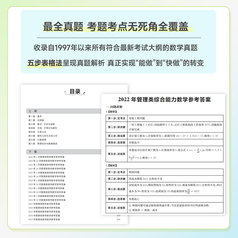 【官方现货】2024管理类联考韩超数学真题大全解MBA MPA MPACc mem管综考研199历年真题管理类综合能力数学72技李焕逻辑乃心教材 - 图1