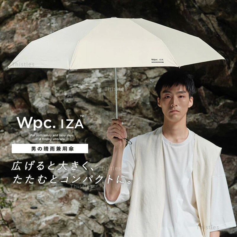 日本进口Wpc伞晴雨黑胶折叠伞za男士女士五折迷你防紫外线Parasol - 图0