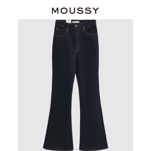 MOUSSY 春季新品美式风高腰微喇牛仔裤马蹄裤女010GAA12-2720 - 图3