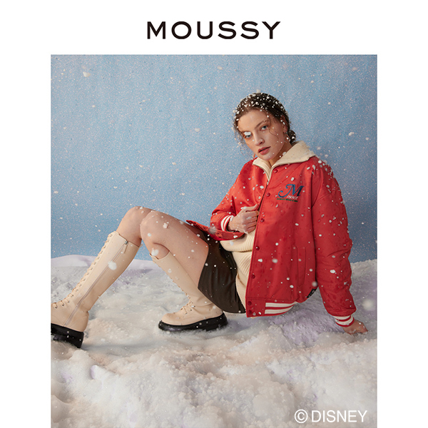 MOUSSY  迪士尼合作款23兔年限定印花棒球服外套女028FAY30-5420 - 图0