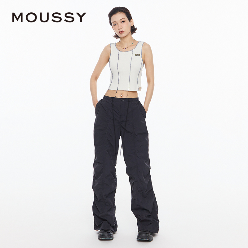 MOUSSY 2024夏季新品甜酷Y2K辣妹音乐节针织背心女010HSQ90-0490 - 图2