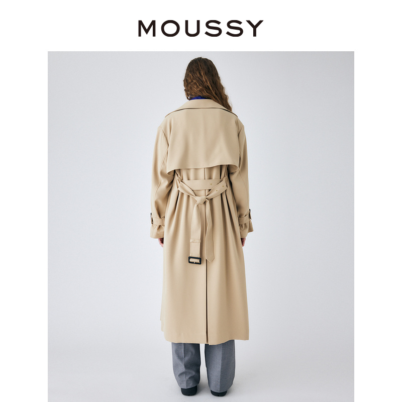 MOUSSY 都市休闲气质通勤风简约设计长款风衣女010GSA30-2450 - 图2