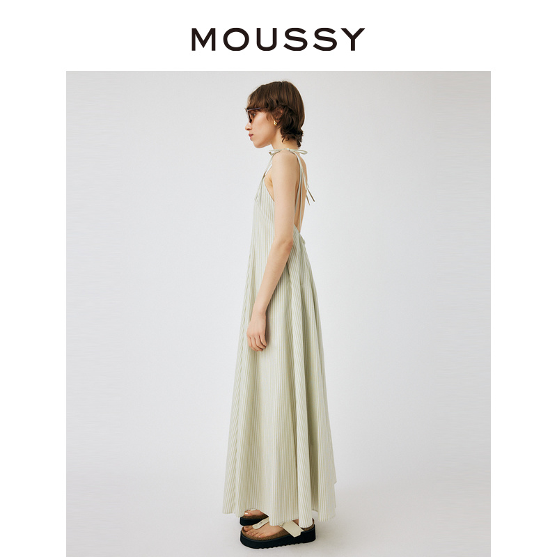 【明星同款】MOUSSY 夏季新品大露背吊带连衣裙女010GSS30-1890 - 图1