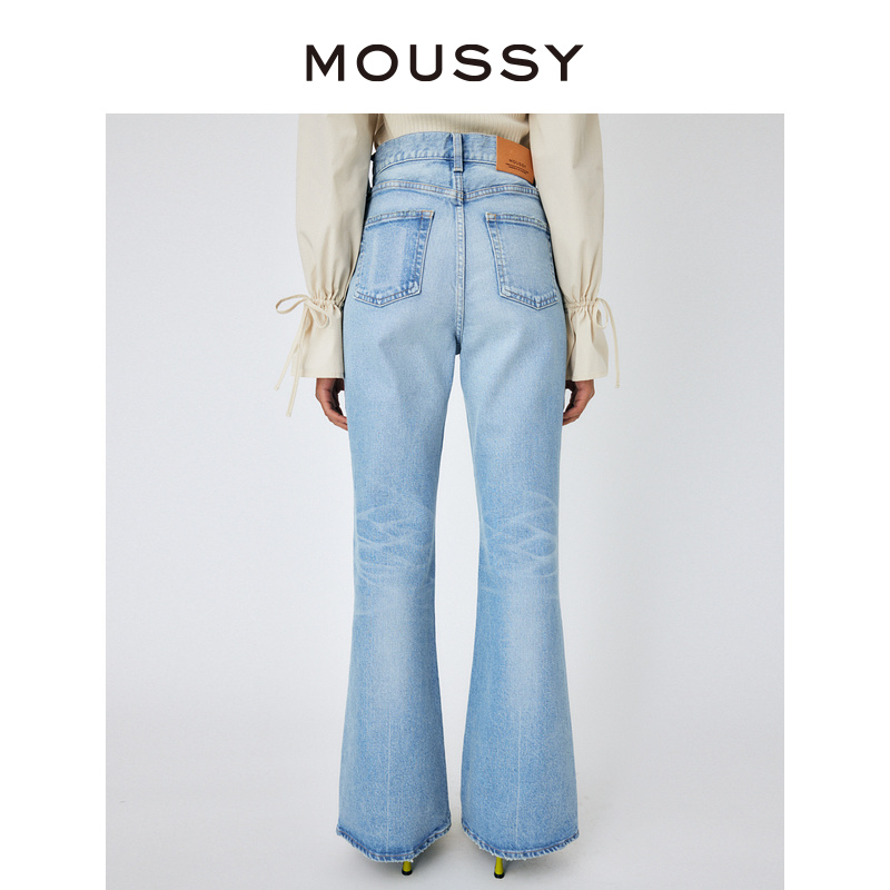 MOUSSY 夏季新品水洗抓纹气质微喇休闲牛仔裤女010GSA12-1660 - 图2