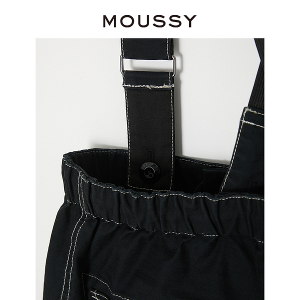 MOUSSY 夏季新品纯色直筒工装风休闲背带裤010GSH30-1110 - 图1