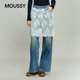 MOUSSY spring new sweet and cool hot girl style lace stitching ripped jeans 028IAA11-1024