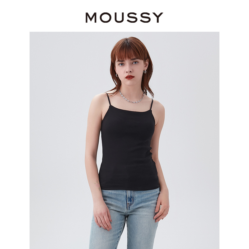 MOUSSY 夏季新品多色U型领带胸垫修身针织小吊带女010GSS80-0400 - 图2