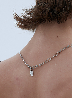 KITSH方块项链女方糖蛇骨链饰品