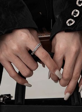 KITSH链条拼接戒指男女同款小众ins风简约高级感气质日常通勤