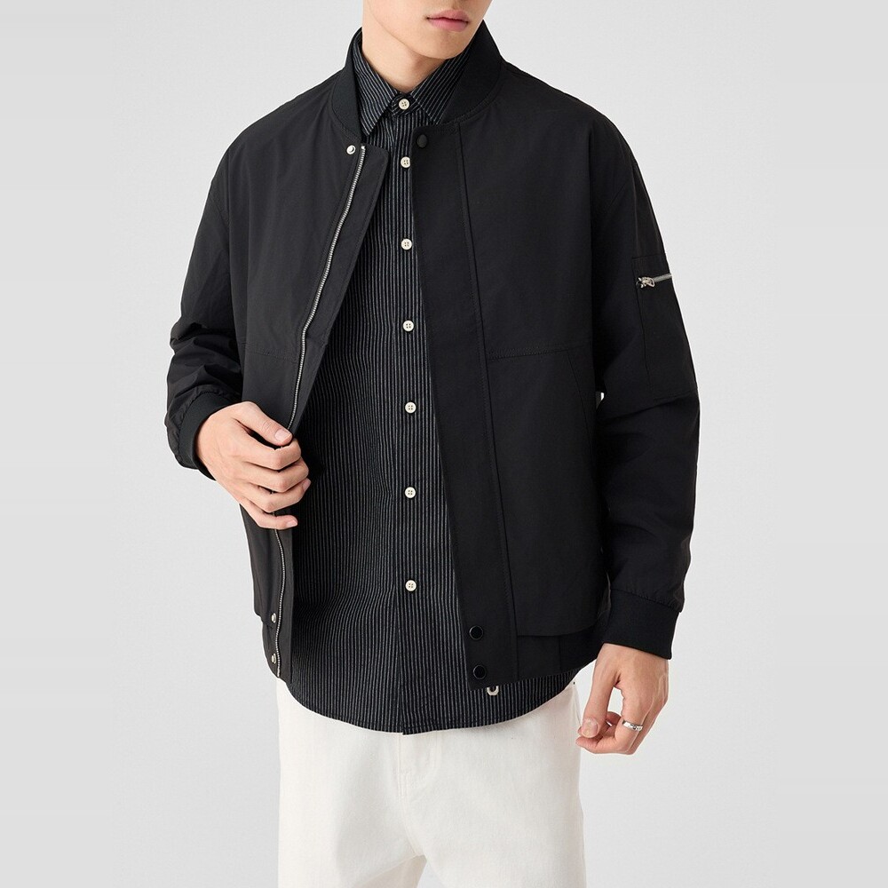 Men's Jacket Baseball Collar Flight Jacket
