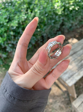 设计师品牌 925银 链条满钻 通勤款 戒指 新款自留