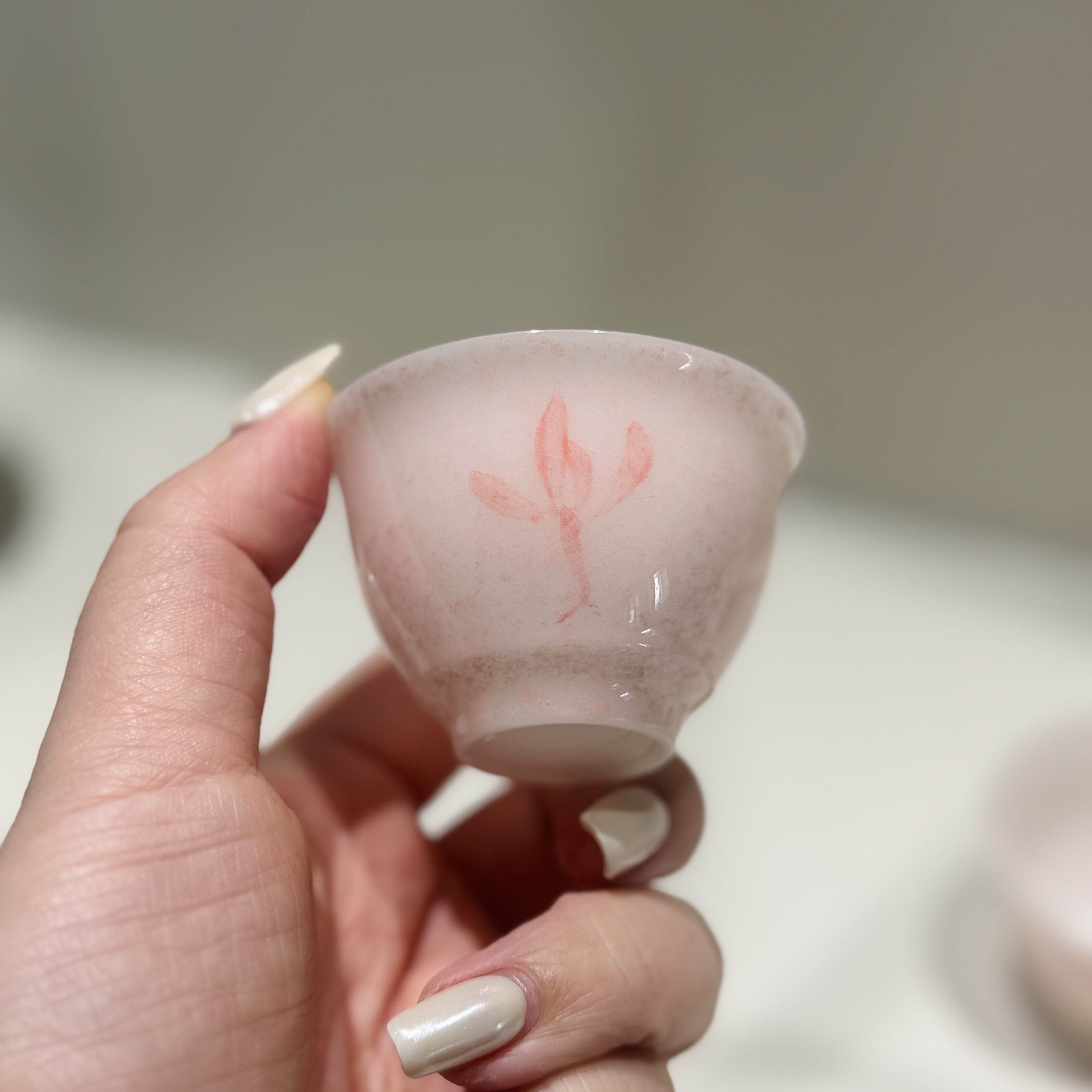 璞玉粉兰花盖碗茶杯套装冰种陶瓷三才碗白瓷泡茶碗不烫手功夫茶具,淘宝优惠券,粉丝福利购,淘宝优惠卷