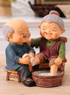 老头老太太情侣家装送爷爷偕饰品