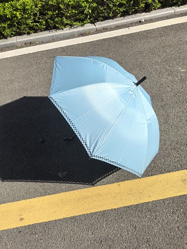 出微瑕疵 简约镂空成人女士8骨加固抗风伞轻量女生黑胶防风晴雨伞 - 图2
