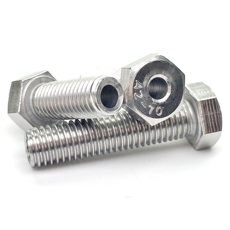 304不锈钢外六角空心螺丝中空螺栓口罩机穿线通孔螺钉M6M8M10M12 - 图1