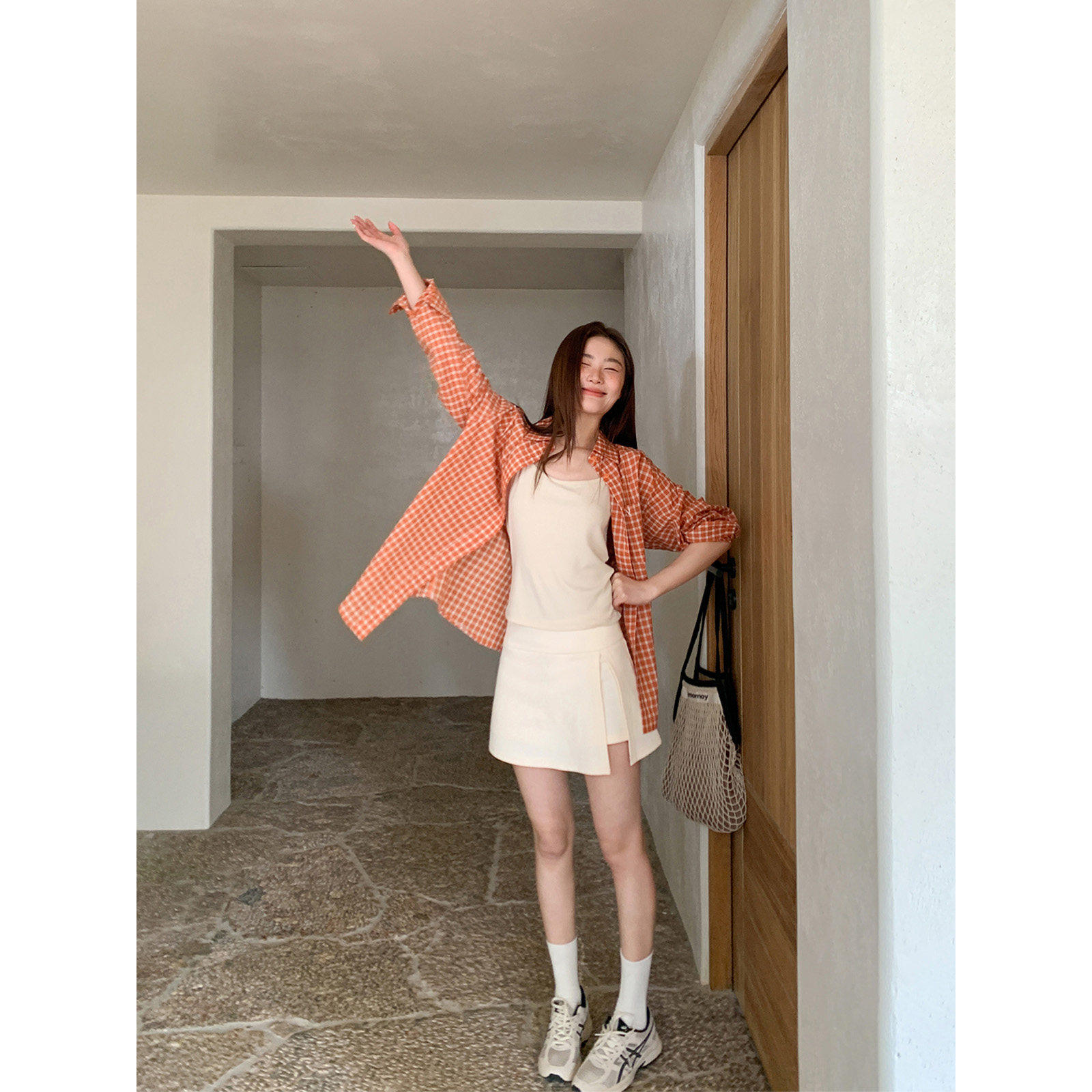 你好卡农 复古网球运动风半身裙女夏季新款小个子a字开叉包臀短裙,淘宝优惠券,粉丝福利购,淘宝优惠卷