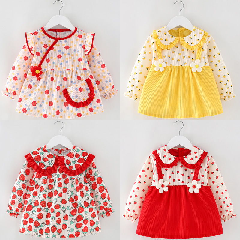 Children's bib baby bib apron for baby eating bib apron female princess waterproof anti-dirty Western-style autumn and winter baby children wear backwards