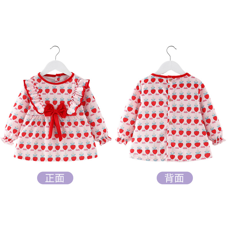 Children's bib baby bib apron for baby eating bib apron female princess waterproof anti-dirty Western-style autumn and winter baby children wear backwards