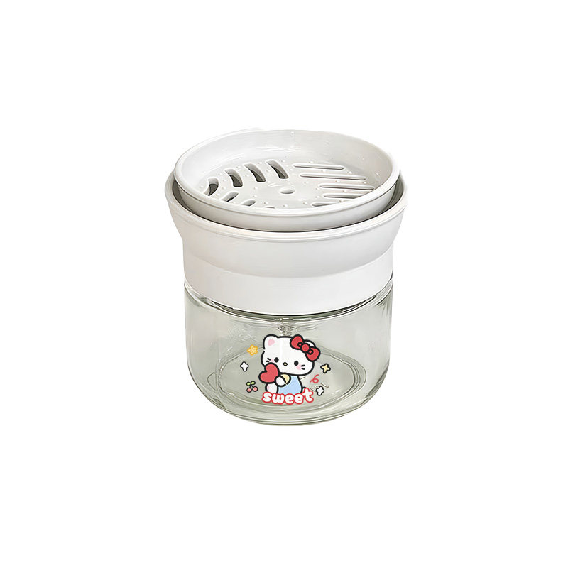 可爱小新洗洁精按压器瓶压取器厨房专用玻璃分装瓶洗菜清洁皂液器,淘宝优惠券,粉丝福利购,淘宝优惠卷