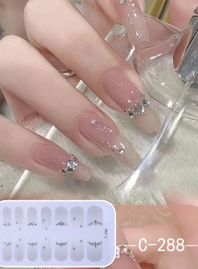 开学季显白涂鸦少女纯手工甲贴片