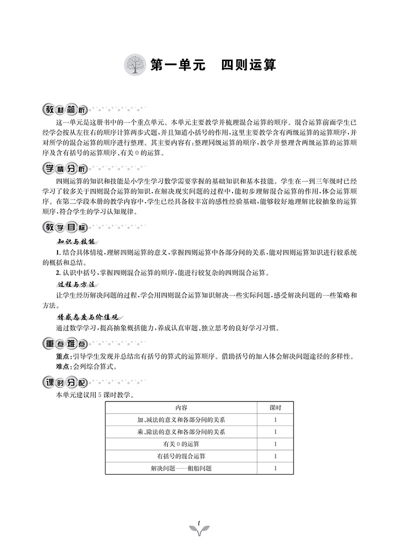 正版 小学优秀教案 4四年级数学下册 人教版 RJ版同课异构课堂创新教学设计 4四年级小学数学教师教学参考书RJ版 志鸿优化系列丛书